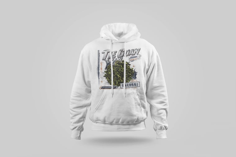 Hoodie — Floral Tie Guan Yin